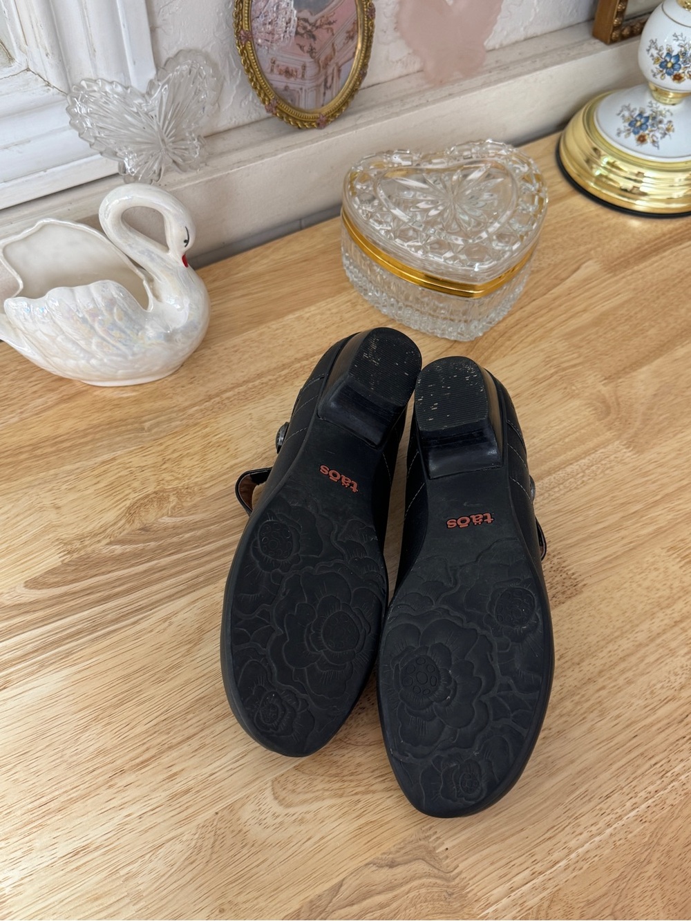 ๐ค Taos black leather Mary Jane heels size 9 comfort classic casual - Picture 16 of 16